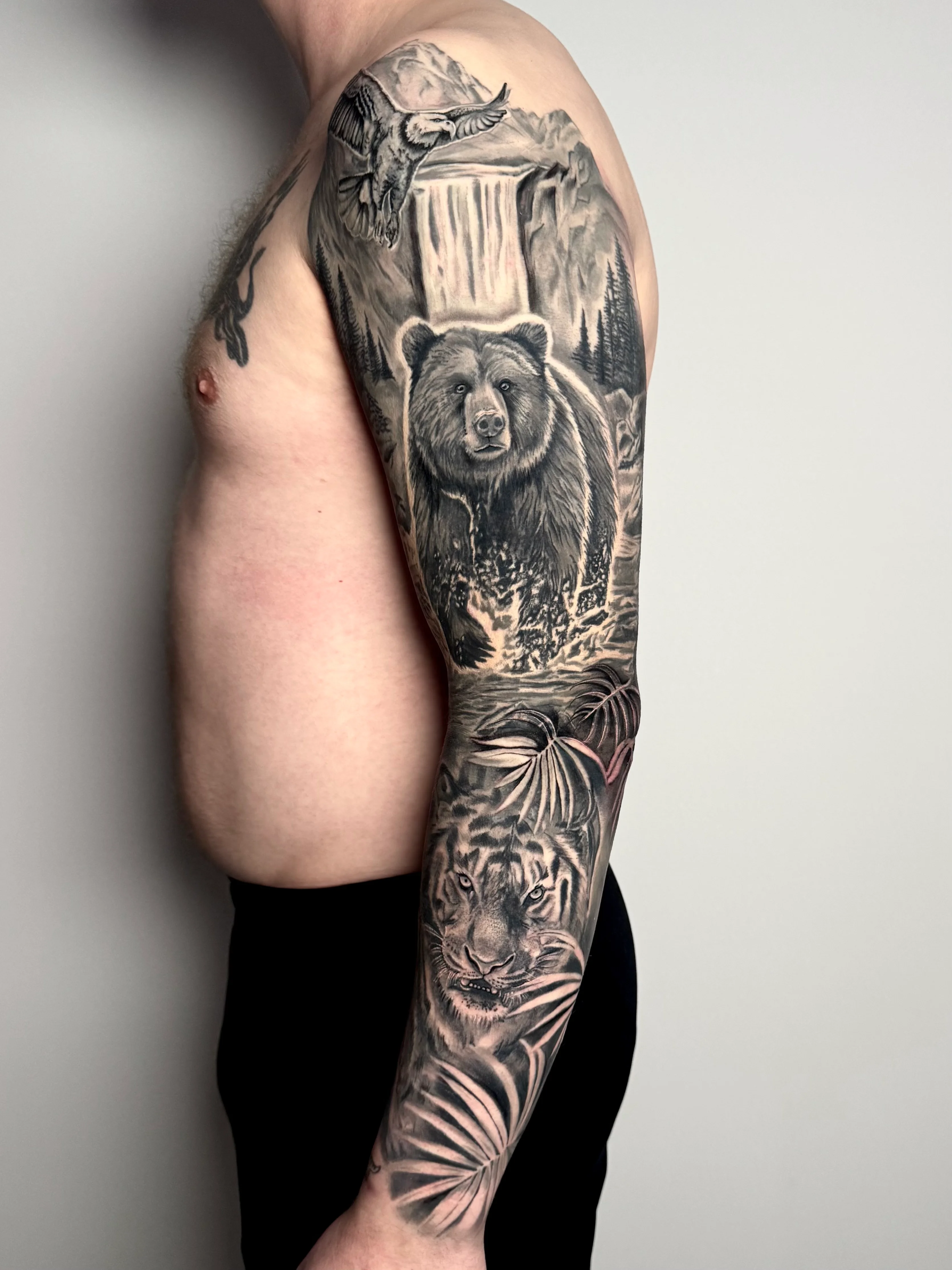 Black and grey realism tattoo Norwich